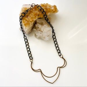 MIXED METAL STATEMENT COLLAR NECKLACE